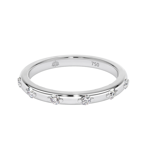 Load image 1 in gallery view. Serenity Round Spaced Diamond Band