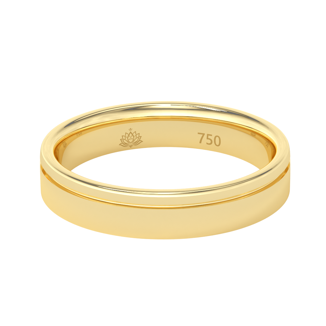 Sterling Grooved Matte Men's Band