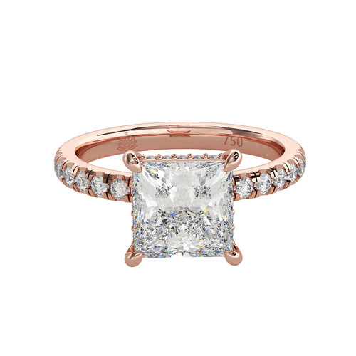 Load image 1 in gallery view. Aurelia Sovereign Princess Cut Solitaire Diamond Ring