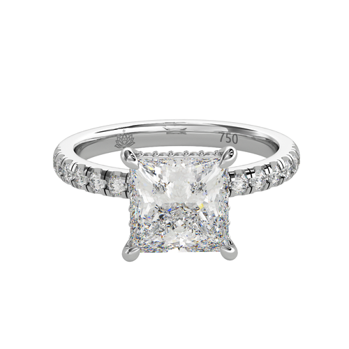 Load image 1 in gallery view. Aurelia Sovereign Princess Cut Solitaire Diamond Ring