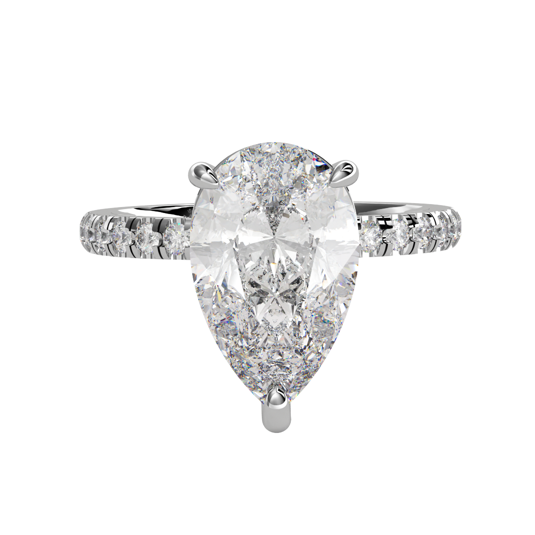 Evangeline Dewdrop Diamond Ring