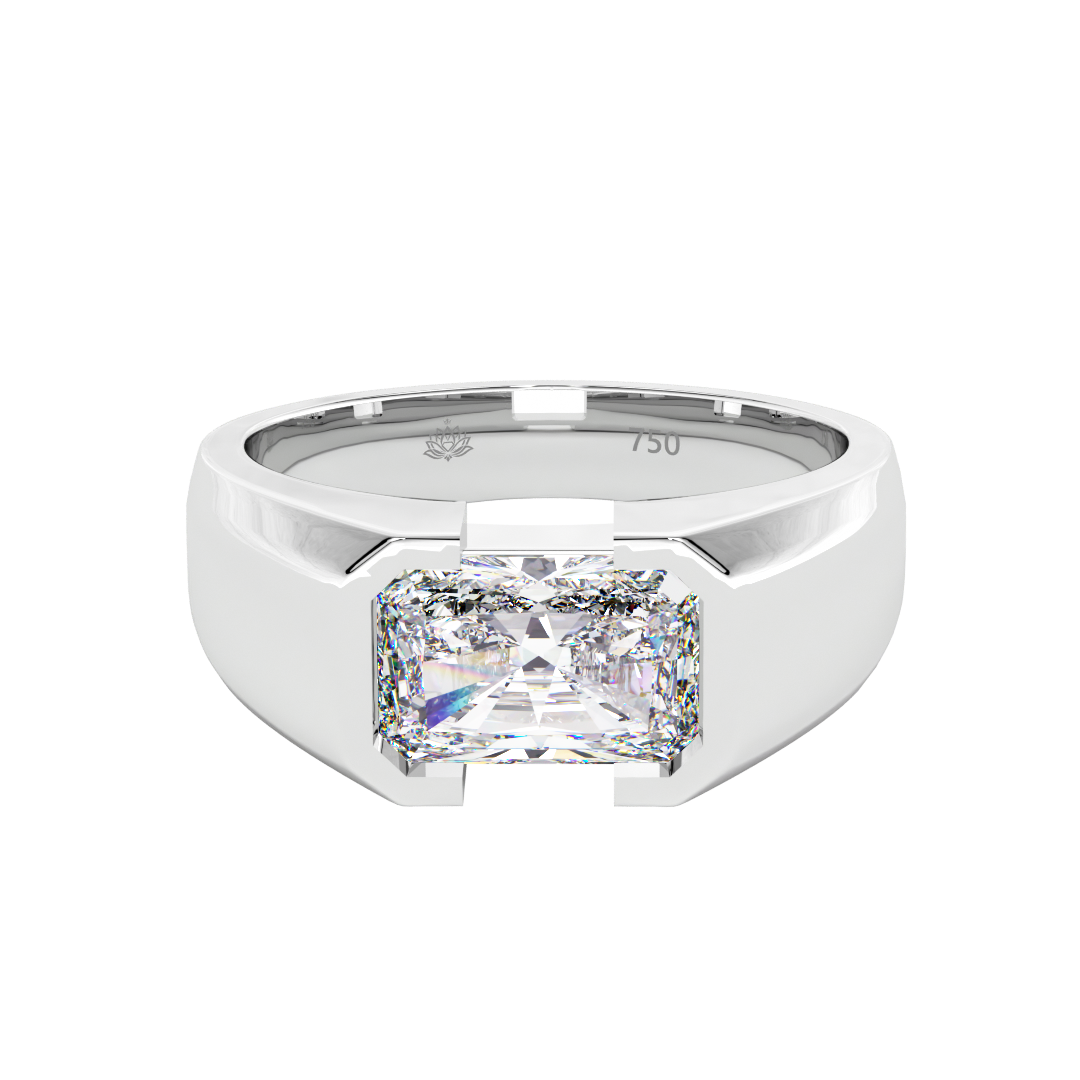 Fitzgerald 2ct Radiant Cut Diamond Ring for Modern Men