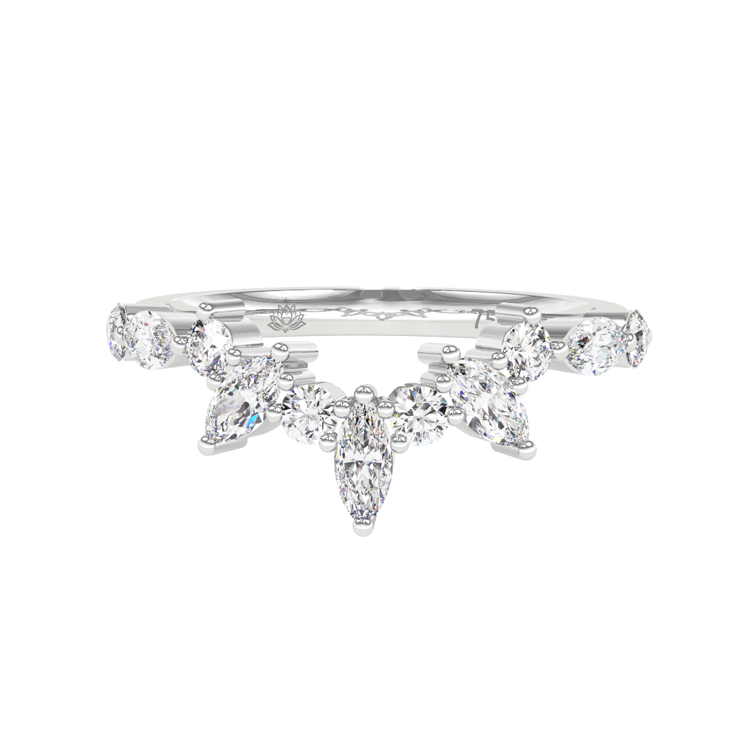 Cordelia 2 Stone Cut Diamond Wedding Band