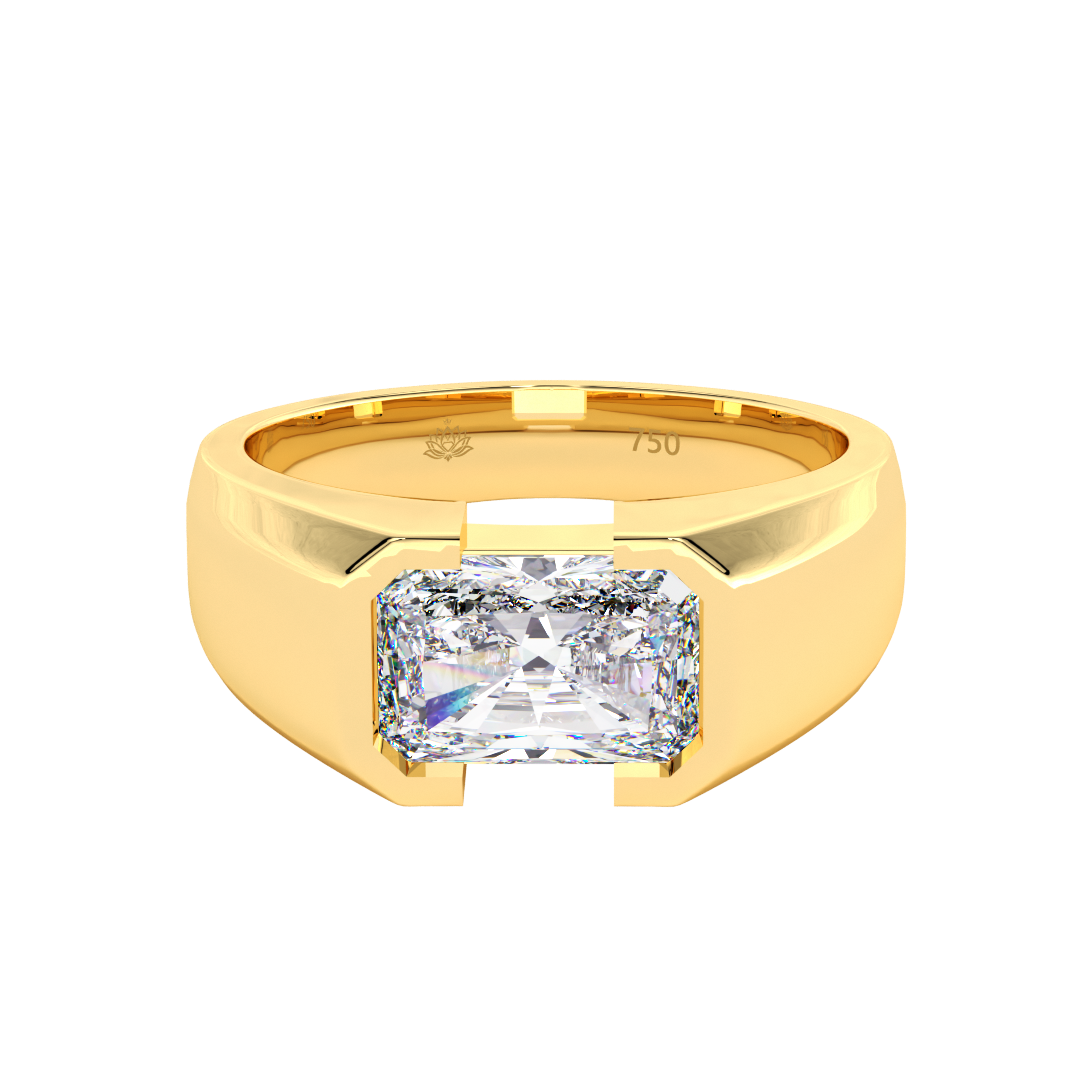 Fitzgerald 2ct Radiant Cut Diamond Ring for Modern Men
