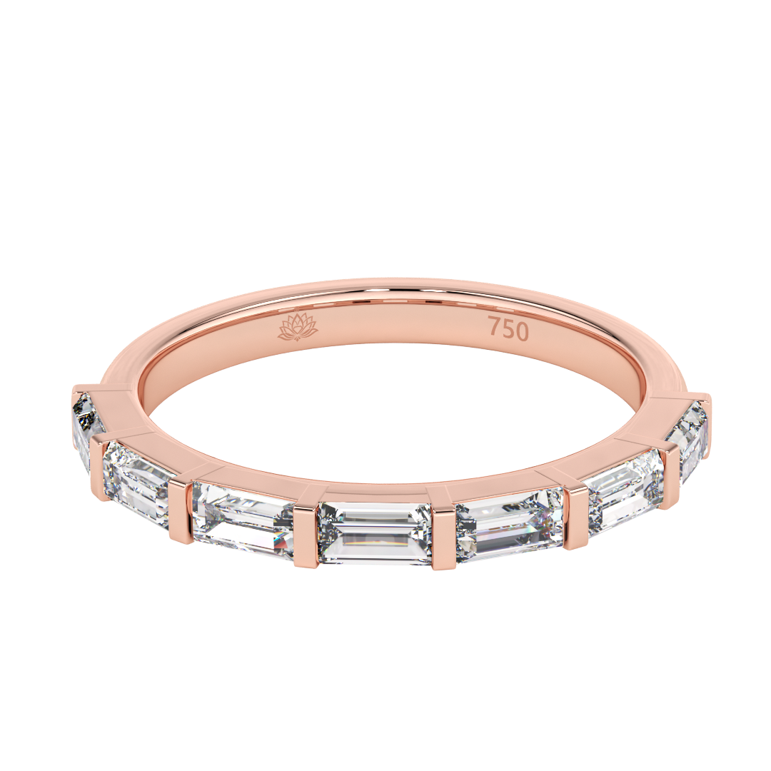 Theodora Baguette Cut Diamond Wedding Band