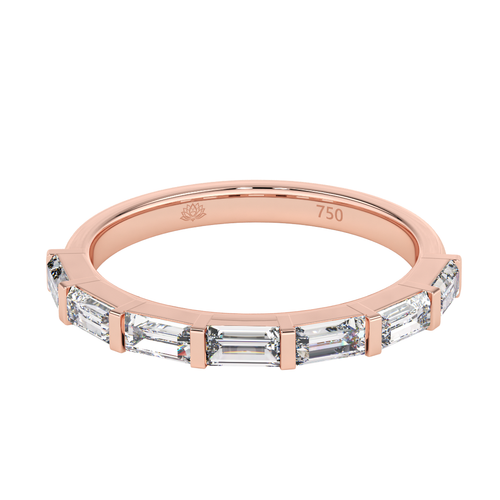 Load image 1 in gallery view. Theodora Baguette Cut Diamond Wedding Band