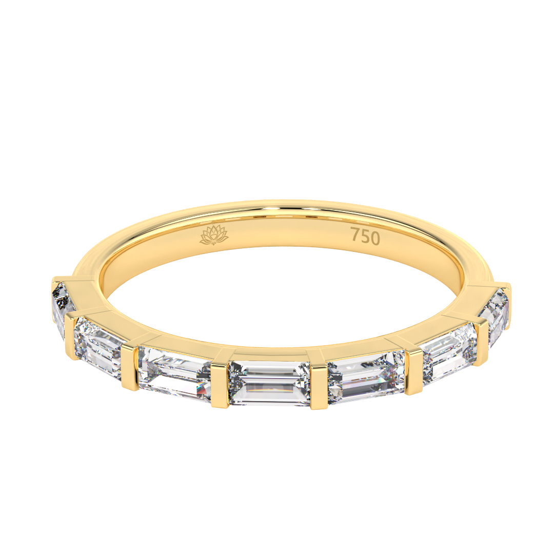 Theodora Baguette Cut Diamond Wedding Band