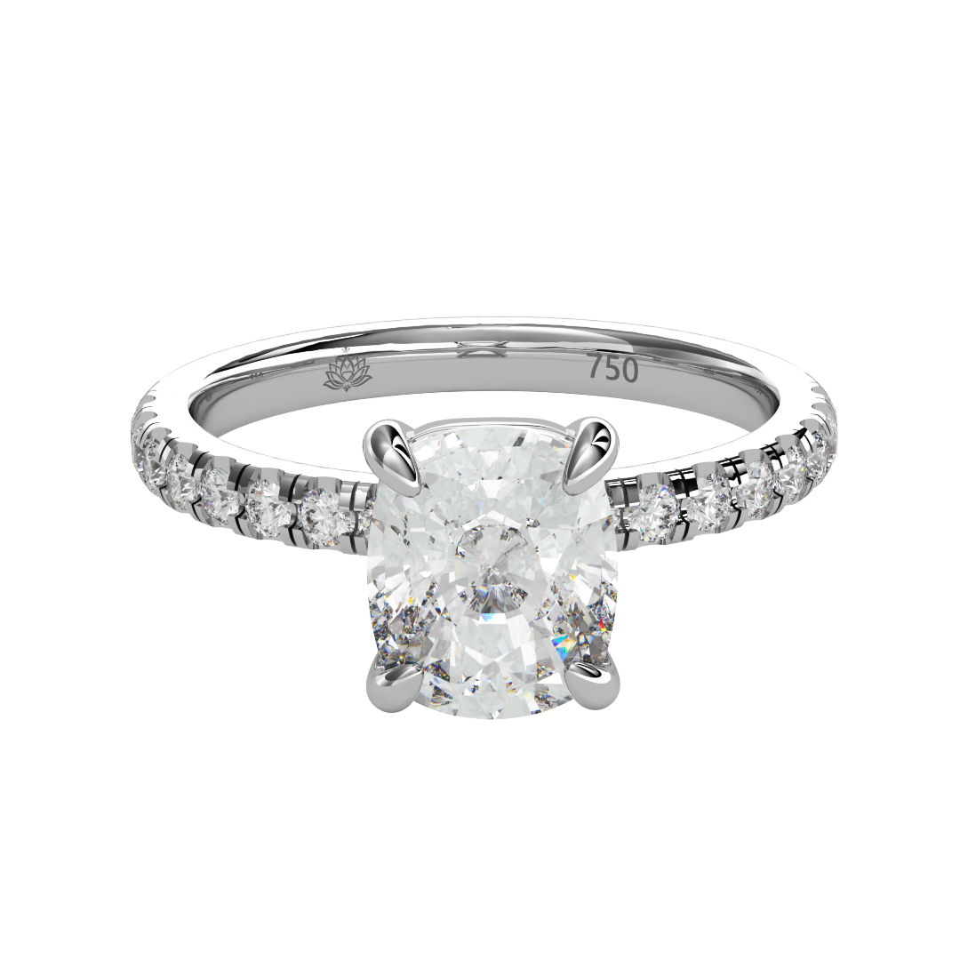 Celeste Velour Cushion Diamond Ring