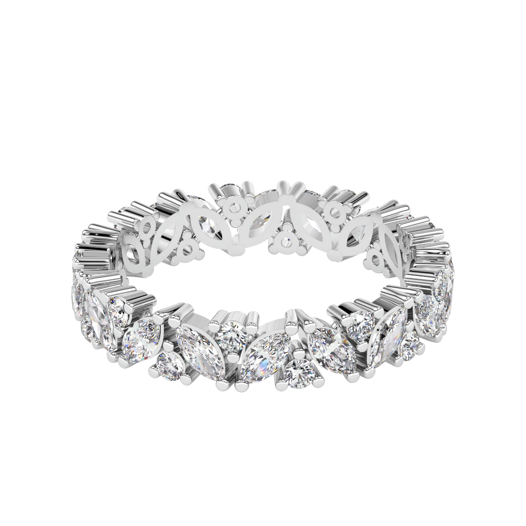 Béatrice Marquise & Round Cut Half Band