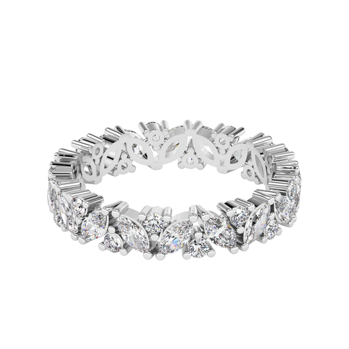 Load image 1 in gallery view. Béatrice Marquise & Round Cut Half Band