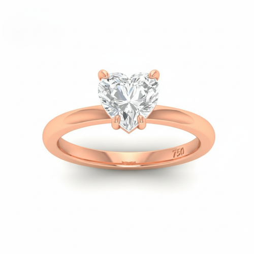 Load image 1 in gallery view. Anaya Solitaire Heart Cut With Diamond Engagement Ring