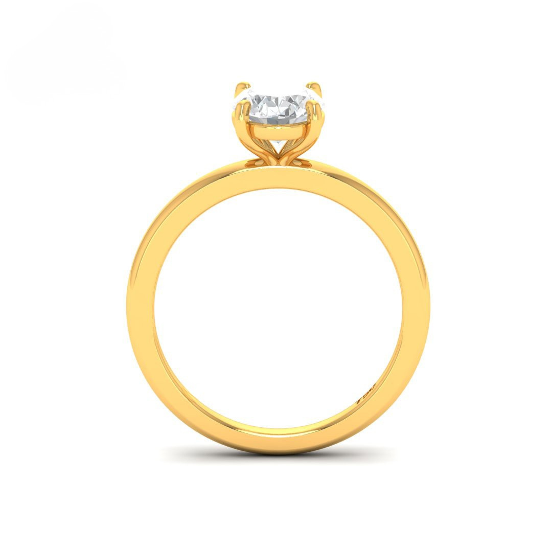 Anaya Solitaire Oval Cut With Diamond Engagement Ring