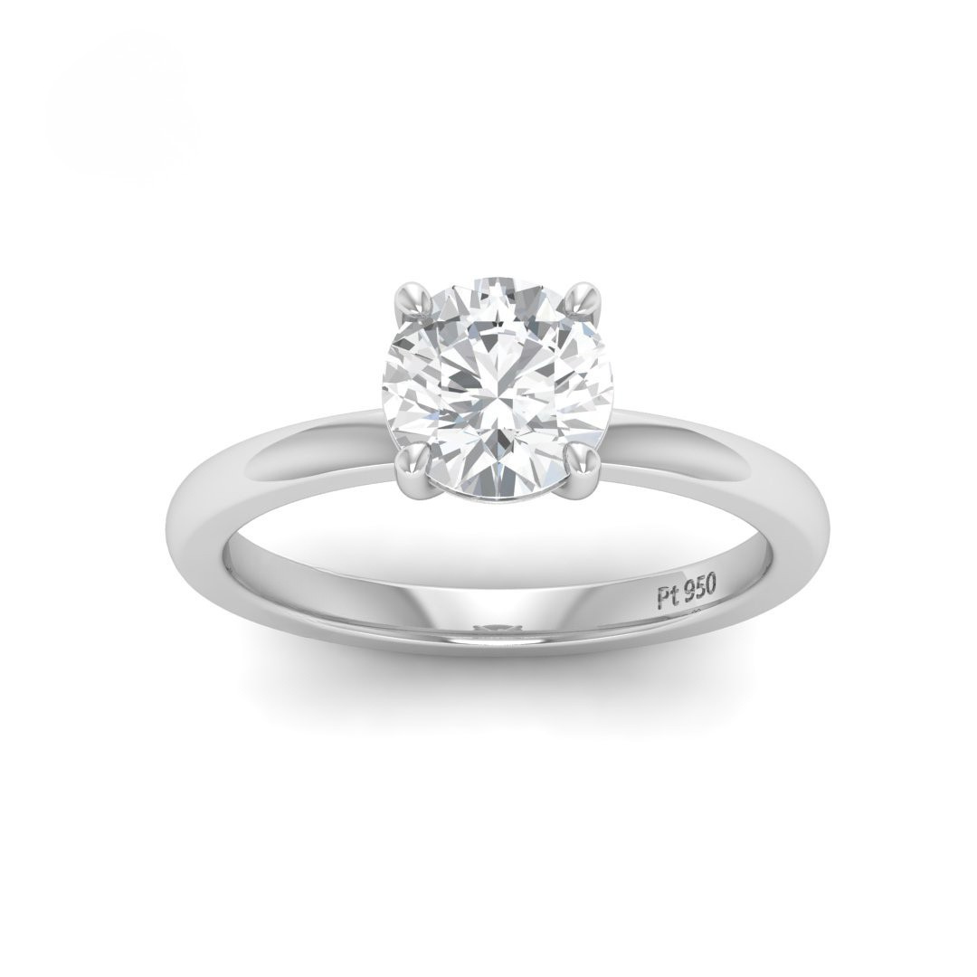 Anaya Solitaire Round Cut With Diamond Engagement Ring