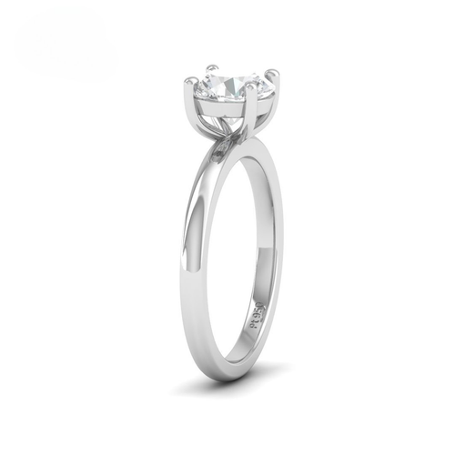 Load image 1 in gallery view. Anaya Solitaire Round Cut With Diamond Engagement Ring
