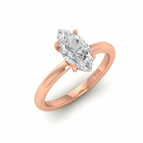 Load image 1 in gallery view. Anaya Solitaire Marquise Cut With Diamond Engagement Ring