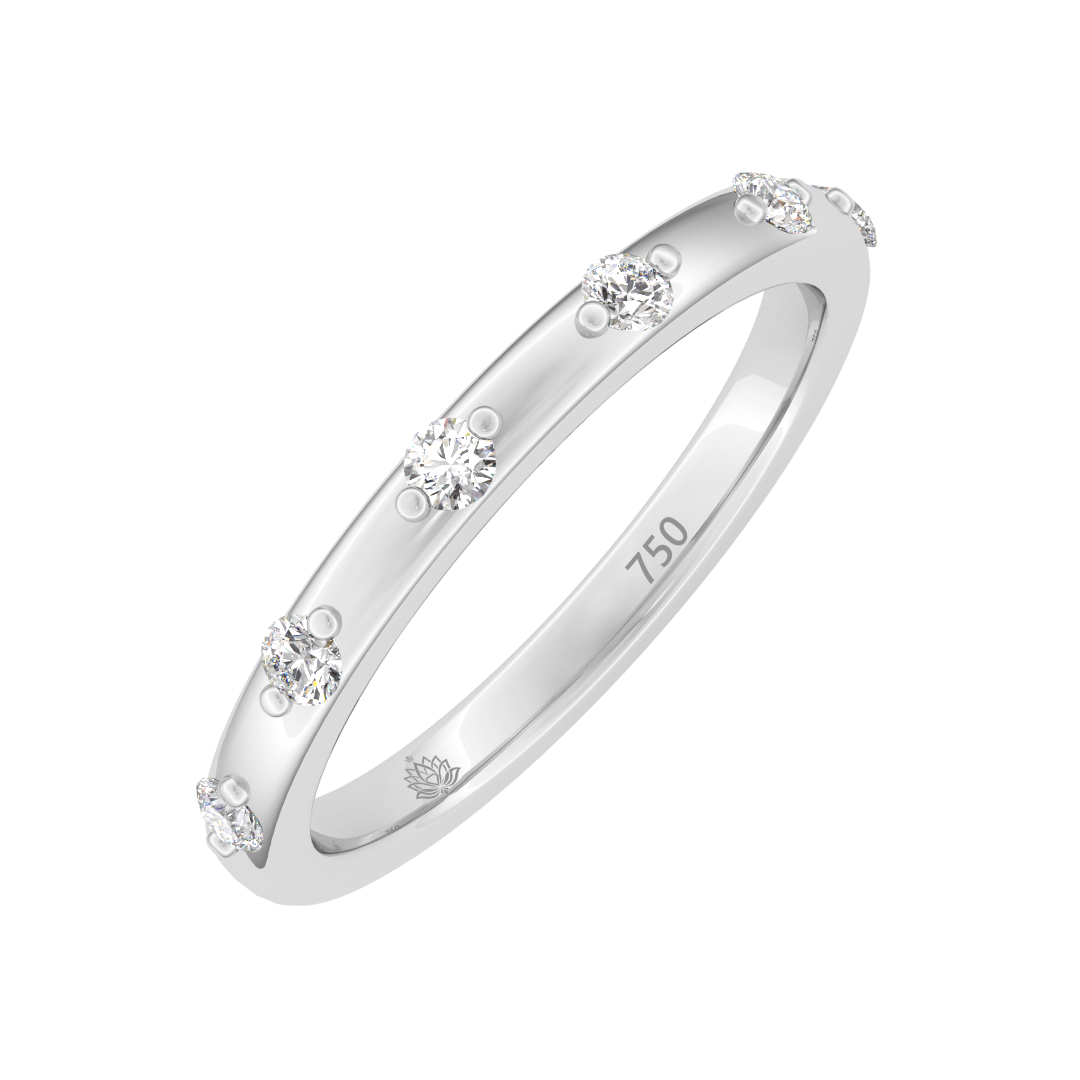 Serenity Round Spaced Diamond Band