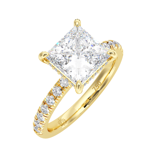 Load image 1 in gallery view. Aurelia Sovereign Princess Cut Solitaire Diamond Ring