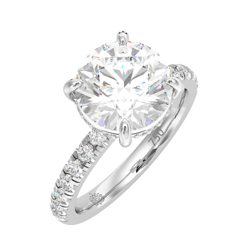 Load image 1 in gallery view. Beatrice Luminescence Round Diamond Ring