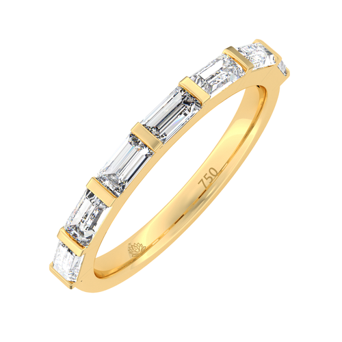 Load image 1 in gallery view. Theodora Baguette Cut Diamond Wedding Band