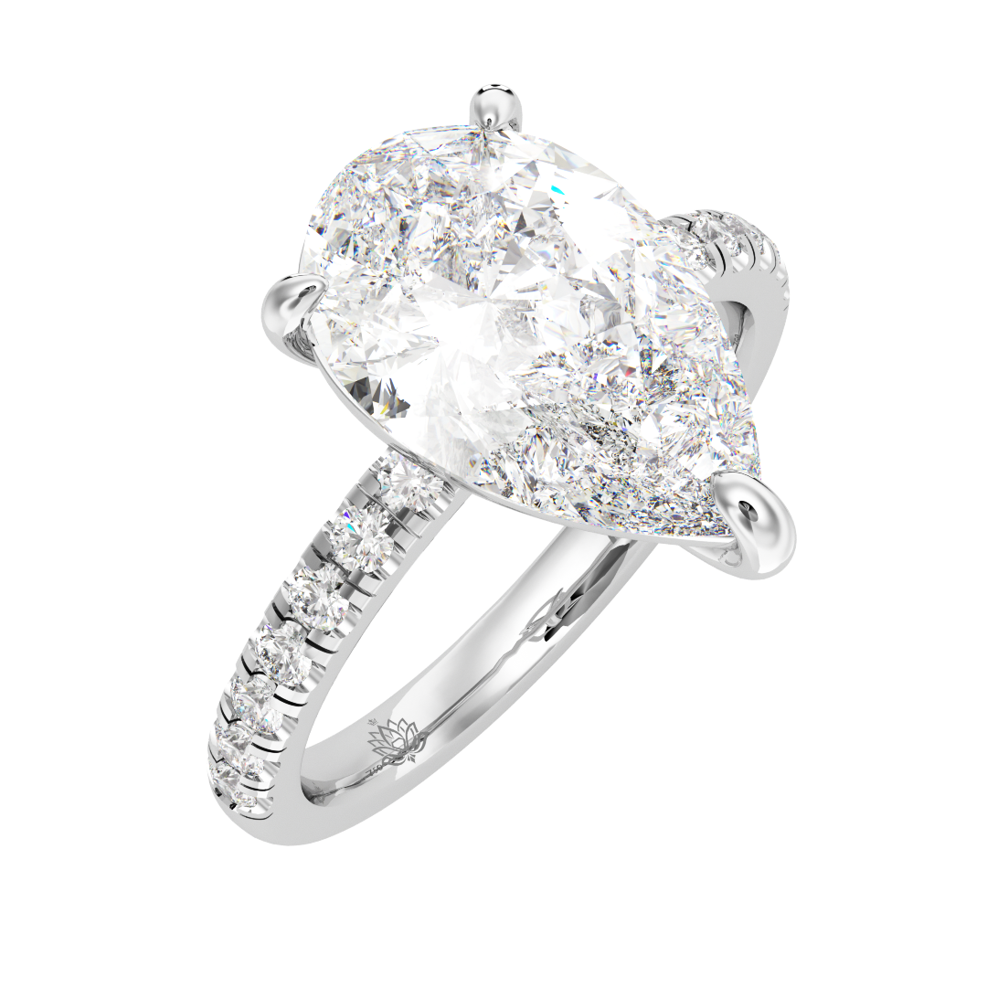 Evangeline Dewdrop Diamond Ring