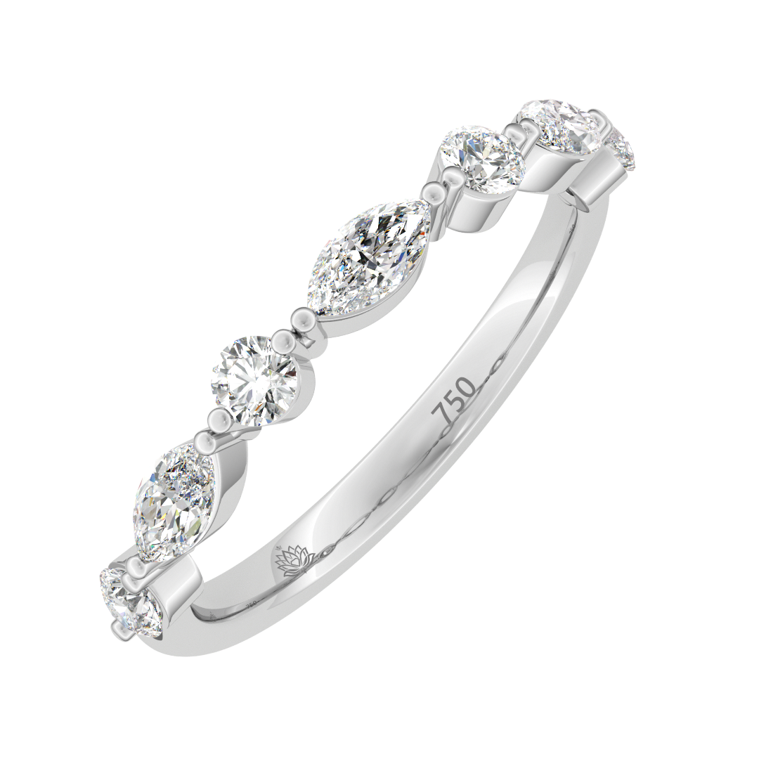 Cassandra 2 Stone Diamond Wedding Band
