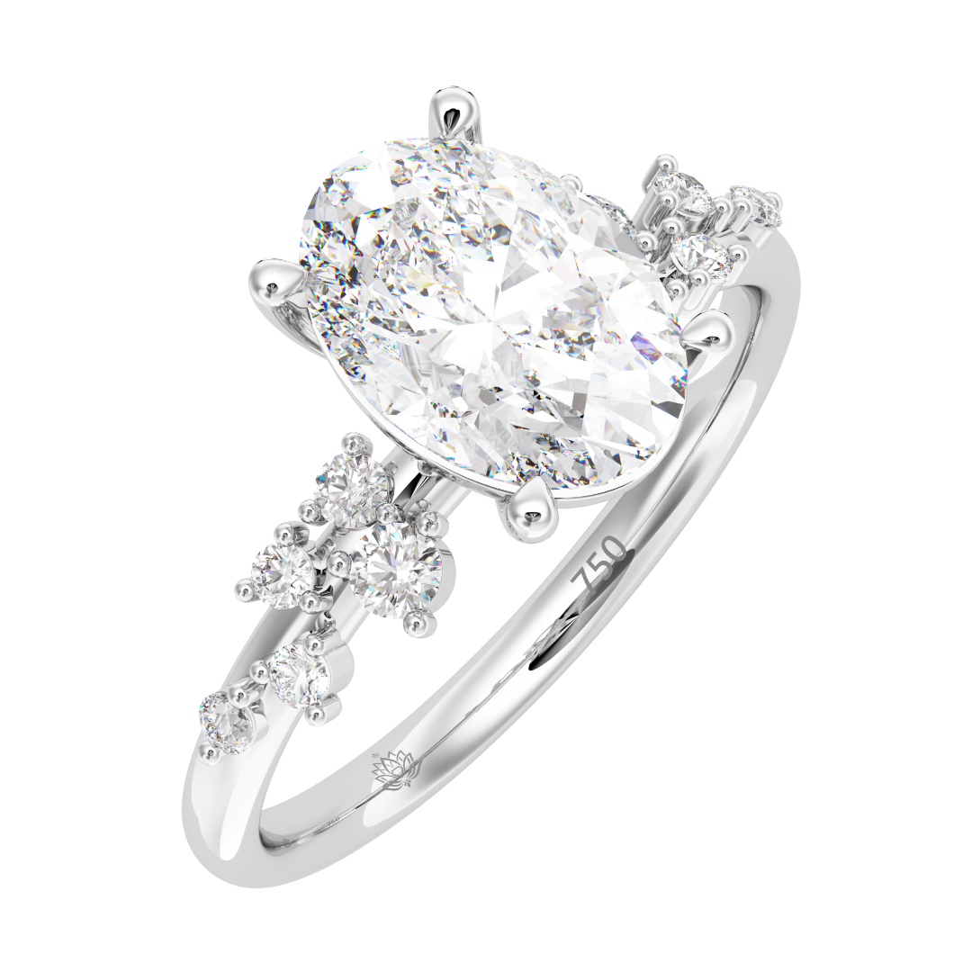 Calliope Étoile Oval Cut Diamond Band