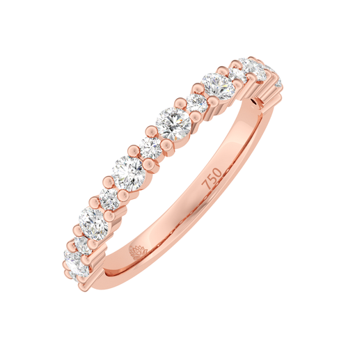 Load image 1 in gallery view. Luminara Round Brilliant Cut Diamond Wedding Band