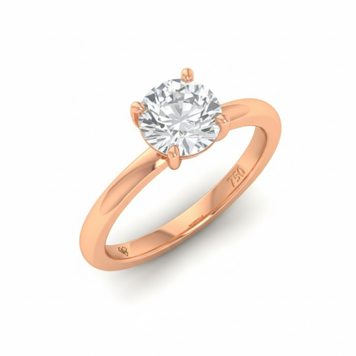 Load image 1 in gallery view. Anaya Solitaire Round Cut With Diamond Engagement Ring