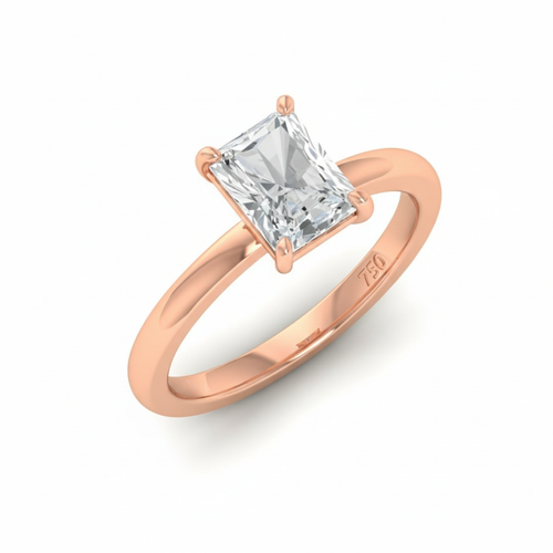 Load image 1 in gallery view. Anaya Solitaire Radiant Cut With Diamond Engagement Ring