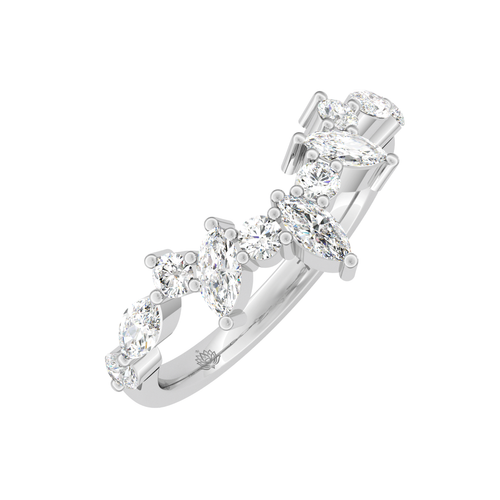 Load image 1 in gallery view. Cordelia 2 Stone Cut Diamond Wedding Band