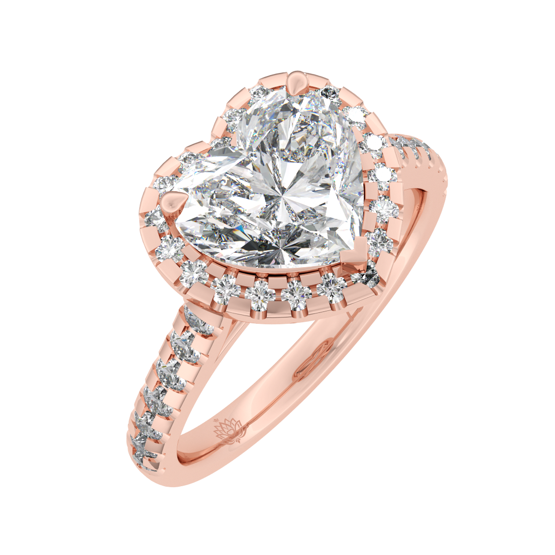 Brigitte Heart Shaped Diamond Engagement Ring
