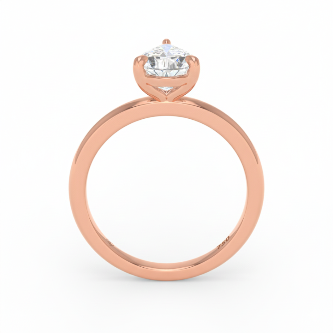 Anaya Solitaire Pear Cut With Diamond Engagement Ring