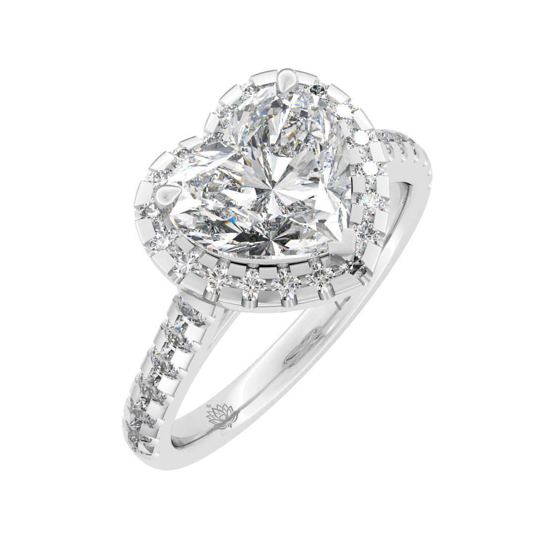 Brigitte Heart Shaped Diamond Engagement Ring