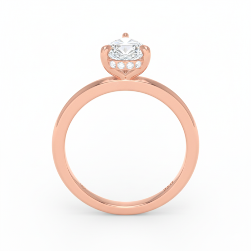 Load image 1 in gallery view. Kiara Pear Cut Diamond With Hidden Halo Engagement Ring