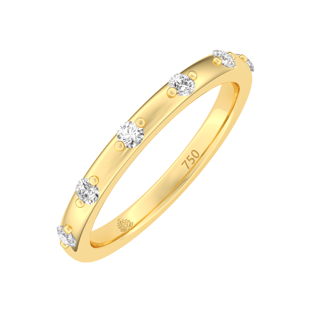 Serenity Round Spaced Diamond Band