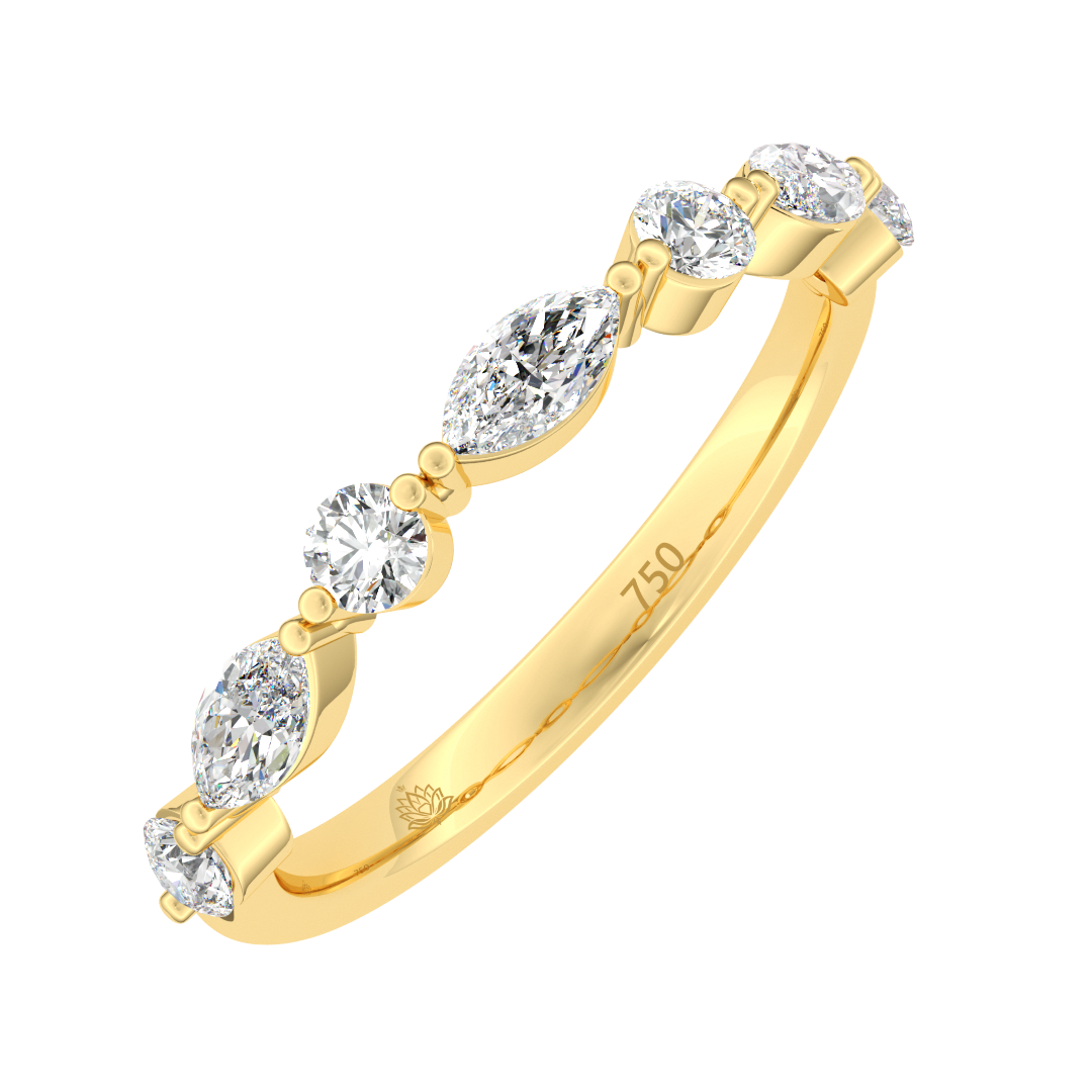 Cassandra 2 Stone Diamond Wedding Band