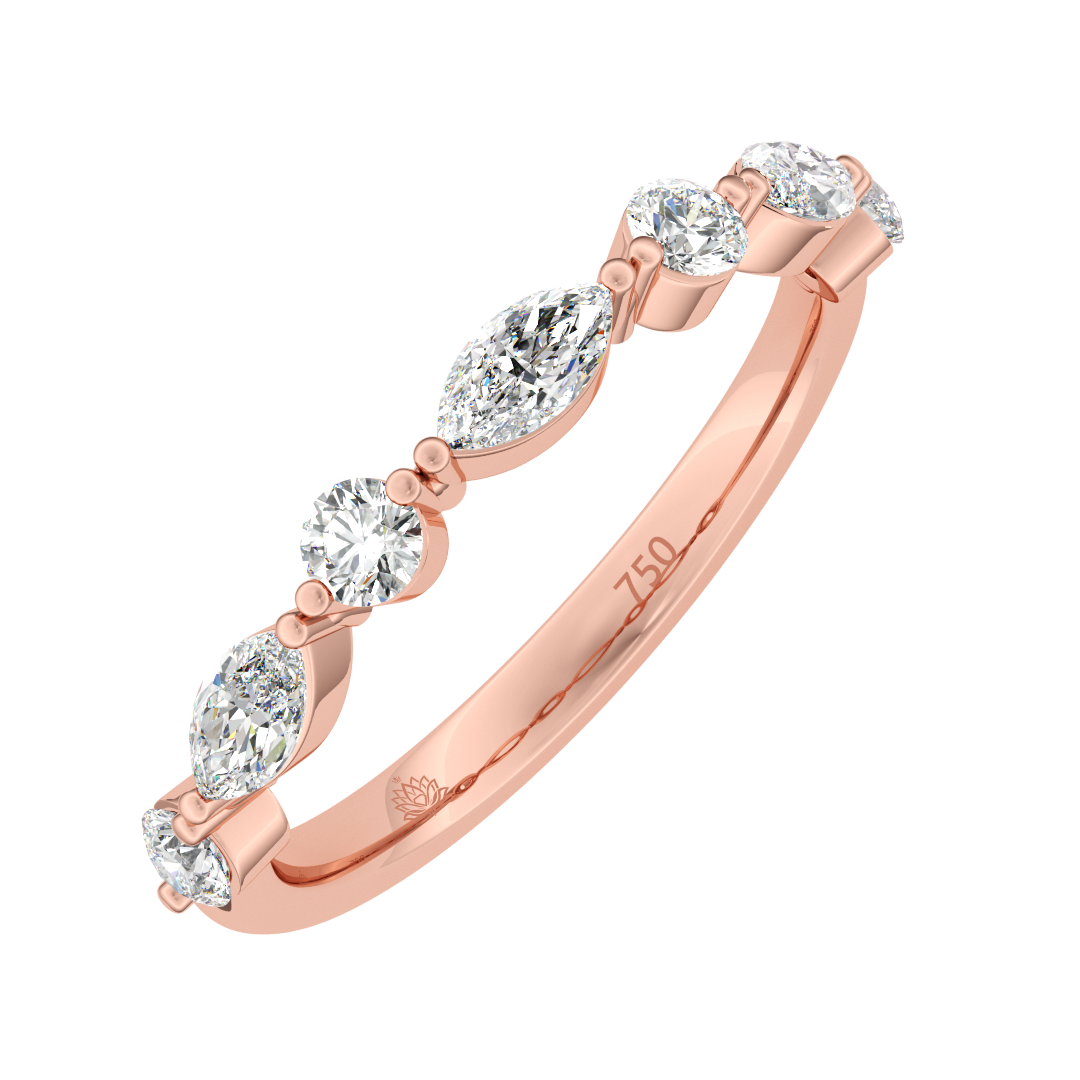 Cassandra 2 Stone Diamond Wedding Band