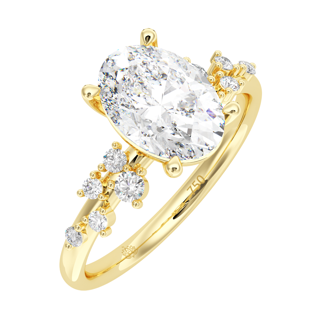 Calliope Étoile Oval Cut Diamond Band