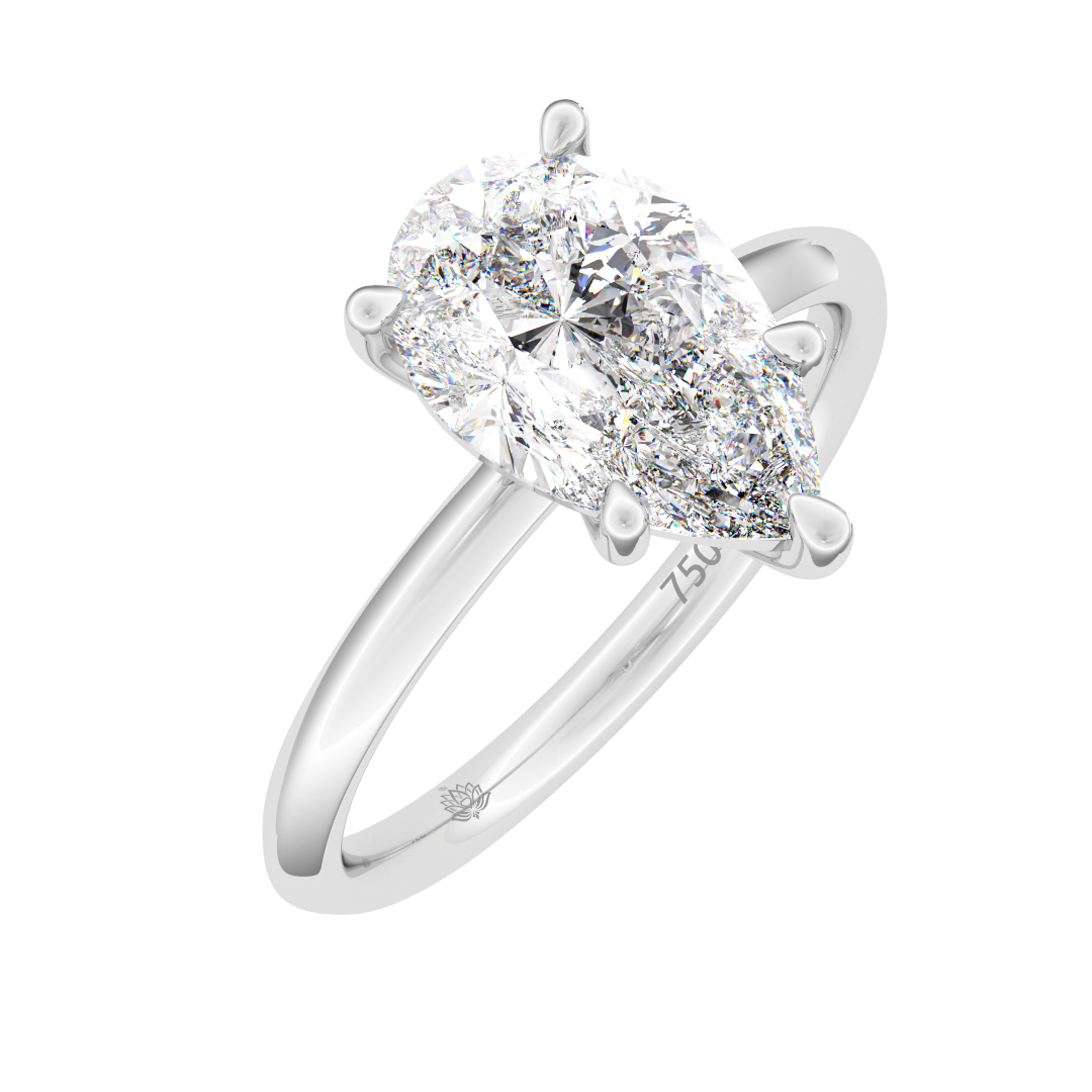 Denise Pear Solitaire Diamond Engagement Ring