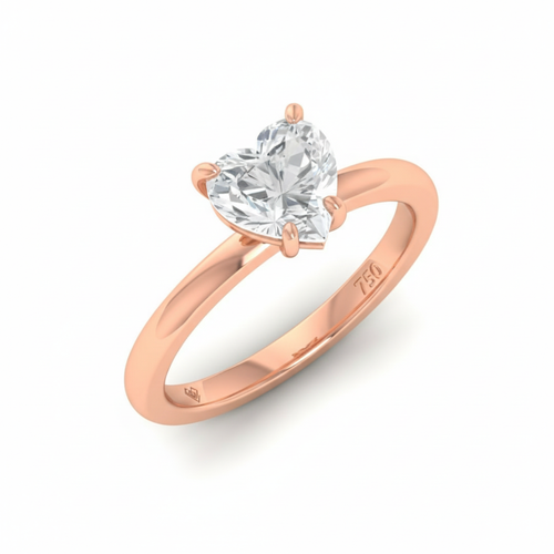 Load image 1 in gallery view. Anaya Solitaire Heart Cut With Diamond Engagement Ring