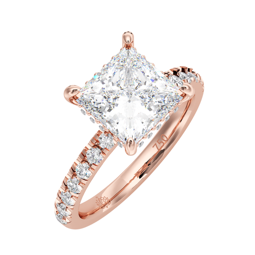 Load image 1 in gallery view. Aurelia Sovereign Princess Cut Solitaire Diamond Ring