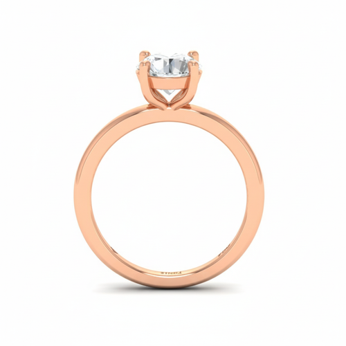 Load image 1 in gallery view. Anaya Solitaire Round Cut With Diamond Engagement Ring
