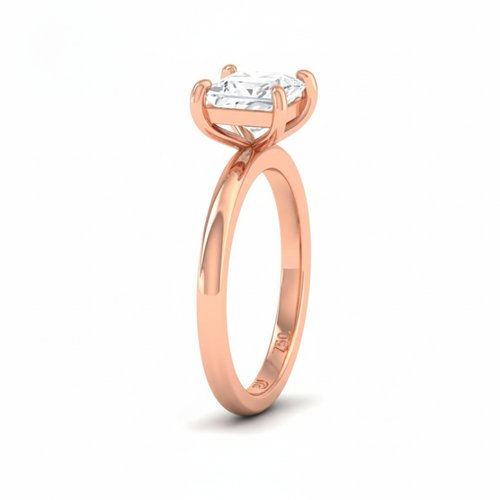 Load image 1 in gallery view. Anaya Solitaire Princess Cut With Diamond Engagement Ring