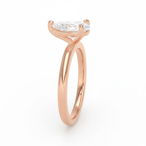 Load image 1 in gallery view. Anaya Solitaire Pear Cut With Diamond Engagement Ring