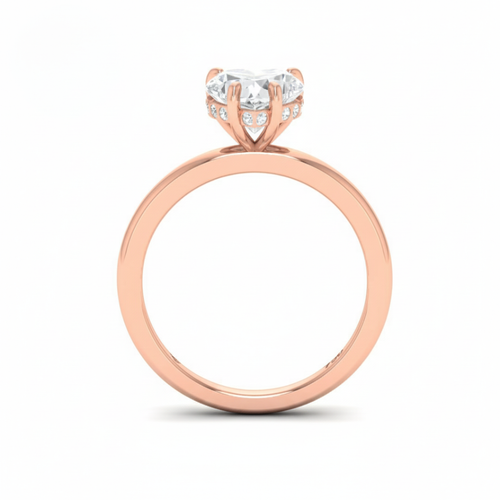 Load image 1 in gallery view. Kiara Heart Cut Diamond With Hidden Halo Engagement Ring