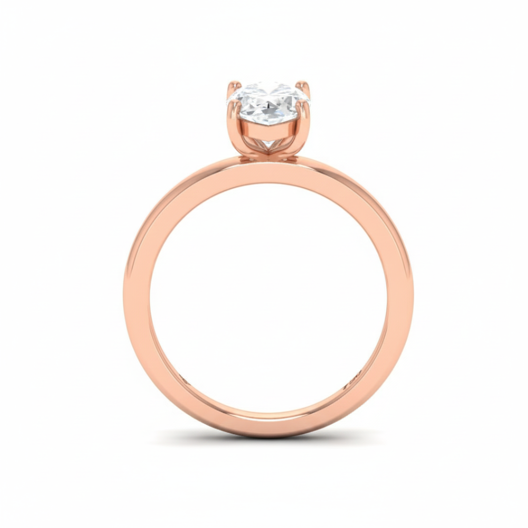 Anaya Solitaire Marquise Cut With Diamond Engagement Ring