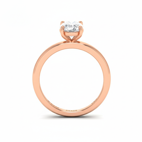 Load image 1 in gallery view. Anaya Solitaire Oval Cut With Diamond Engagement Ring