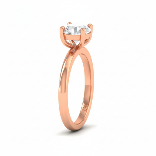 Load image 1 in gallery view. Anaya Solitaire Round Cut With Diamond Engagement Ring