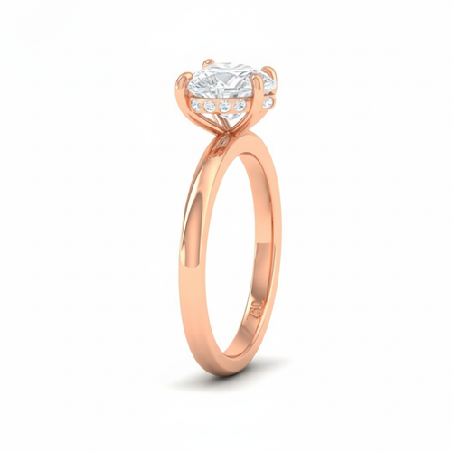 Load image 1 in gallery view. Kiara Heart Cut Diamond With Hidden Halo Engagement Ring