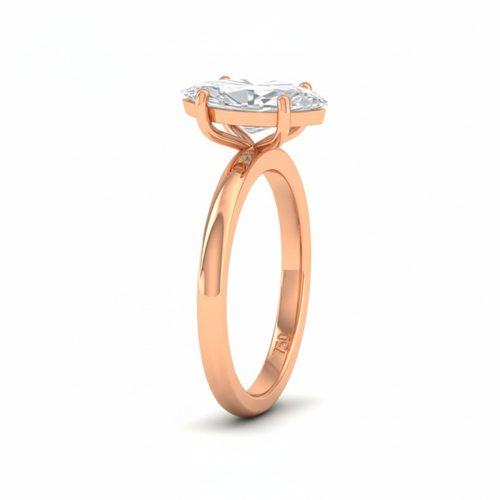 Load image 1 in gallery view. Anaya Solitaire Marquise Cut With Diamond Engagement Ring